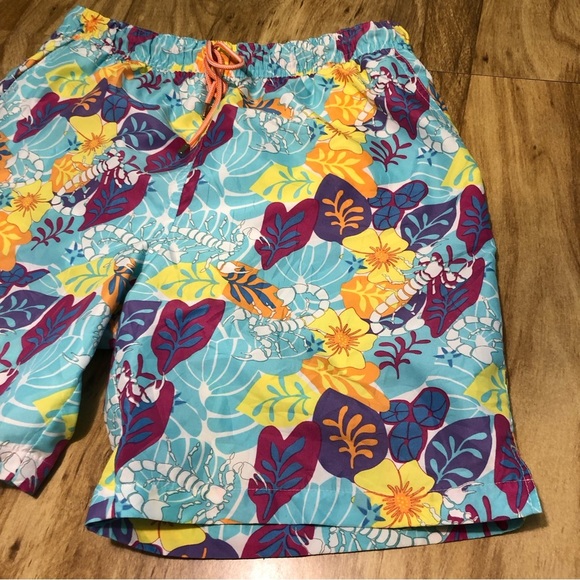 Peter Millar Lined Swim Trunks Shorts Mens Medium Beach Scorpion Colourful Print - Picture 3 of 11